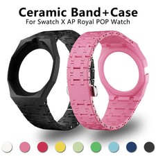 Bioceramics Strap+Case Mod Kit for Swatch X AP Royal POP Ceramic Band Cover picture