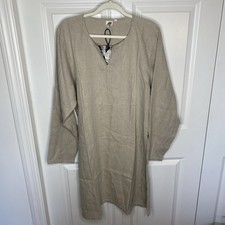 Grimfrost Clan Linen Viking Tunic Size L Natural Medieval Renaissance Nordic NWT picture
