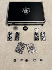 Las Vegas Raiders 2026 Poker Set w/ Carrying Case, Chips, Cards & Dice STH Gift picture