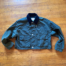 DANTON Womens Corduroy Point Collar Taffeta Short Jacket Sz 36 EUC French Luxury picture