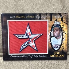 Topps 2010 MINT /99 4th of July Series 2 Joe Morgan Astros Cap Logo MHR-351 picture