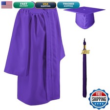 GraduatePro Kindergarten Graduation Cap Gown 2025 Tassel Set Preschool Purple 30 picture
