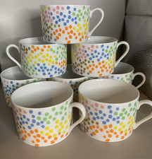 Fitz and Floyd Flat Bone China Confetti Cups-Set of 8 picture