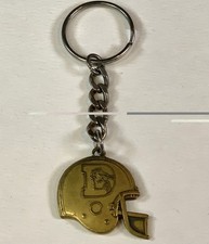 Vintage DENVER BRONCOS OG 'D' Logo Brass Helmet Key Chain by Quantasia NFL Elway picture
