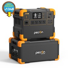 PECRON E1500LFP Power Station with 3840Wh Extra Battery for Camping RV Home Use picture