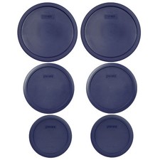 Pyrex (2) 7403-PC (2) 7402-PC and (2) 7201-PC Blue Plastic Replacement Lids picture