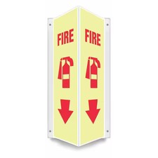 Condor 480Z28 High Visibility Safety Sign, 18 In Height, 7 1/2 In Width, Petg, picture