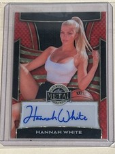 #1/1 HANNAH WHITE AUTO LEAF GOLD VINYL SUPER PRISMATIC RED FLOOD 1/1 AUTOGRAPH  picture