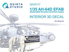 Quinta Studio 1/35 AH-64D Extended forward avionics bays 3D-Printed (Meng) picture