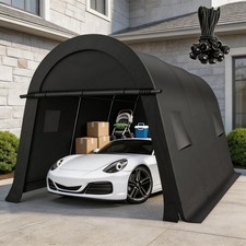 Carport Canopy 10x15 Heavy Duty Garage Outdoor Storage Shed with Doors & Vents picture
