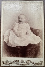 Antique 1890s Baby Cabinet Card Photo Urlin Pfeifer Columbus Ohio Victorian picture