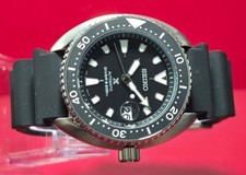 Vintage Seiko Prospex Turtle Black Dial Automatic Date Men's Restored Watch picture