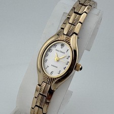 VTG Waltham Quartz Watch Women Gold Tone Oval Diamond Japan Analog New Batter 7