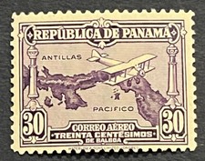 Travelstamps: 1930 Panama Air Mail Stamps Scott #C12- 30c Mint MOGH picture