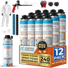 QuickCoat Closed Cell Spray Foam Insulation Kit for Wall–12x32.8oz(930g) Cove... picture