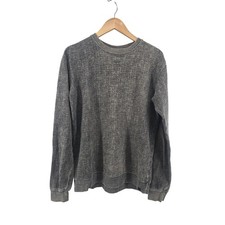 KR3W Sweatshirt Mens Medium Gray Acid Wash Fleece Pullover EUC picture