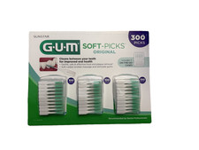 GUM Soft Picks 300 Dental Floss Picks w/ Cases Oral Care picture