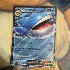 Wailord ex 016/084 Double Rare Pitch Black Pokemon Holo Near Mint picture