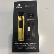 Andis Phenom Clipper Cord/Cordless Gold Black Brushless DLC Phaze Blade picture