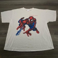 Vintage Spider-Man Shirt Mens XL White Marvel Graphic Comic Made in USA 90s picture