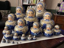Rare Signed 20 Piece Russian Matryoshka Nesting Dolls by Master Artist Gordeeva picture