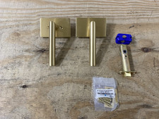 Emtek 5112STUUS4LH Stuttgart Left Handed Passage Door Lever Set *READ* picture