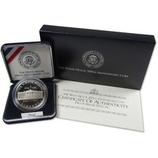 1992 W White House Commemorative Silver Dollar Proof $1 Coin OGP COA picture