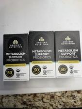 FOR 3 Ancient Nutrition Organic Probiotics Metabolism Support 60ct Each 50B CFU picture