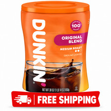 Dunkin’ Original Blend Medium Roast Ground Coffee, 30 oz Canister picture