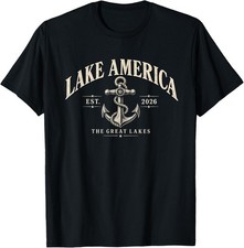 Lake America EST 2026 Vintage Lake America Unisex T-Shirt picture