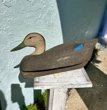 Ken Harris Black Duck Decoy Woodville, N.Y. Op. Glass Eyes, Solid Wood picture