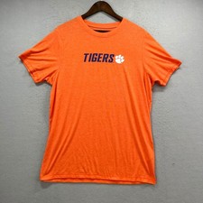 Clemson Tigers Hanes Shirt Mens L Orange Paw Performance Collegiate Game Day Tee picture