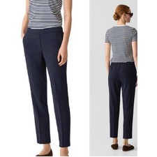 Theory Treeca Pull On Double Knit Jersey Pants in Heathered Blue Size 4 Cropped picture