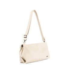 Lug Half Plunge Shoulder/Crossbody Bag Satin Champaign Metallic NWT picture