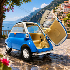Welly NEX 1:18 BMW Isetta 250 Blue White Microcar Diecast Model New Sealed 24096 picture
