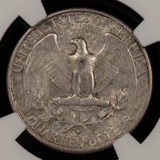 1964-D 25c Silver Washington Quarter - Type C Rev FS-901 - NGC AU 53 - SKU-X5838 picture