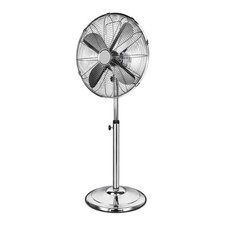 16 inch Pedestal Fan, Oscillating Standing Fan with 3 Speeds Silver metal stand picture
