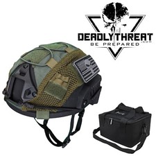 Superlite Ballistic Tactical Combat Helmet NIJ IIIA XL W/ Phantom Sage Cover picture