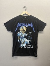 Vintage 2007 Metallica Doris Pushhead Art Black Graphic Print Tshirt Size M picture