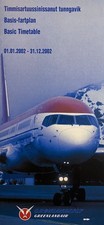 Greenland Air Timetable 1/1/02 picture