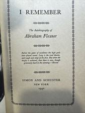 1940 I Remember: The Autobiography of Abraham Flexner, Inscribed picture