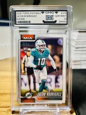 2026 Topps Football Jacob Rodriguez Rookie GMG Graded 10 Gem Mint 💎 RC #378 picture