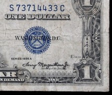 MIDDLE RUN 1935A $1 Silver Certificate between R & S runs series A S73714433C picture