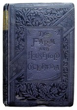 1888 ANTIQUE COOKBOOK FARM & HOME GUIDE Medical RURAL LIFE Bees GARDENS FARMCORE picture