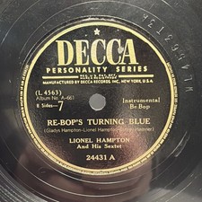 Lionel Hampton – Zoo-Baba-Da-Oo-Ee / Re-Bop's Turning Blue - VG+ picture