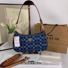 Coach CAF82 Denim/Natural Teri Shoulder Bag Signature Denim Outlet Products picture