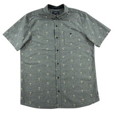 Roark Shirt Mens Large Short Sleeve Gray Aztec Classic Fit Cotton Preppy picture