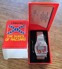 NOS Vintage 1981 The Dukes Of Hazard LCD Watch W/Box, Sleeve, Instructions  picture