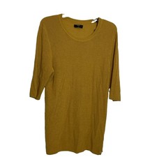 NWT T Tahari Cashmere Blend Sweater Gold Round Neck Pullover Lightweight Sz XL picture