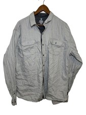 KÜHL Descendr Men's XL Gray Long Sleeve Button Up Shirt Cotton Tencel 7244 picture
